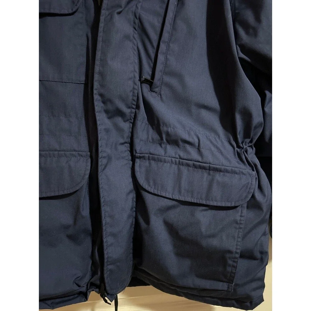Eddie Bauer Vintage Made In USA Men's Down Puffer Jacket size L Winter Hooded